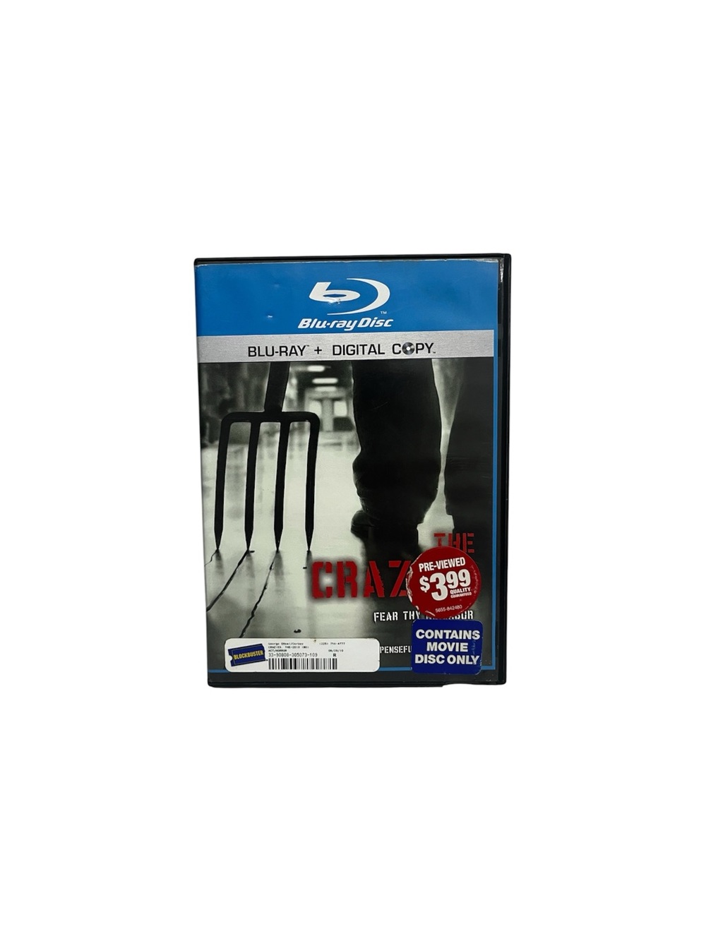 The Crazies (DVD,  2010, Widescreen, Blu-Ray No Digital) Timothy Olyphant